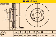 BAR22148 Brzdový kotúč BARUM