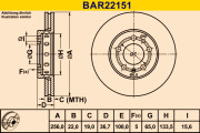 BAR22151 Brzdový kotúč BARUM