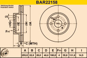 BAR22158 Brzdový kotúč BARUM