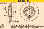 BAR22163 Brzdový kotúč BARUM
