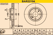 BAR22194 Brzdový kotúč BARUM