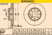 BAR22231 Brzdový kotúč BARUM