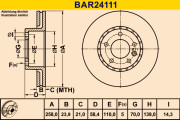BAR24111 Brzdový kotúč BARUM