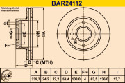 BAR24112 Brzdový kotúč BARUM