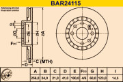 BAR24115 Brzdový kotúč BARUM