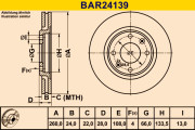 BAR24139 Brzdový kotúč BARUM