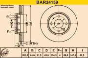 BAR24159 Brzdový kotúč BARUM