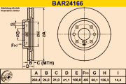 BAR24166 Brzdový kotúč BARUM