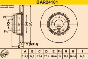 BAR24181 Brzdový kotúč BARUM