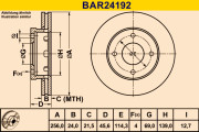 BAR24192 Brzdový kotúč BARUM