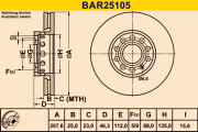 BAR25105 Brzdový kotúč BARUM