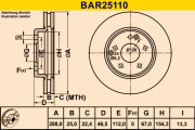 BAR25110 Brzdový kotúč BARUM