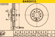 BAR25113 Brzdový kotúč BARUM