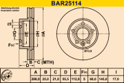 BAR25114 Brzdový kotúč BARUM