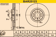 BAR25123 Brzdový kotúč BARUM