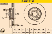 BAR25137 Brzdový kotúč BARUM