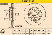BAR25138 Brzdový kotúč BARUM