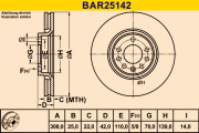 BAR25142 Brzdový kotúč BARUM