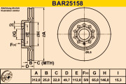BAR25158 Brzdový kotúč BARUM