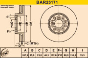 BAR25171 Brzdový kotúč BARUM