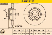 BAR28123 Brzdový kotúč BARUM