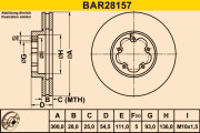 BAR28157 Brzdový kotúč BARUM