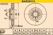 BAR30113 Brzdový kotúč BARUM