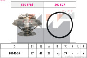 580 577 Termostat chladenia Made in Italy - OE Equivalent KW