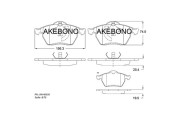 AN-4005KE Sada brzdových platničiek kotúčovej brzdy Premium AKEBONO