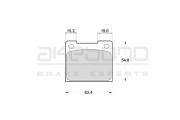 AN-4093K Sada brzdových platničiek kotúčovej brzdy Standard AKEBONO