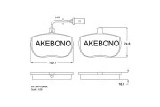 AN-4106WKE Sada brzdových platničiek kotúčovej brzdy Premium AKEBONO