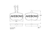 AN-4157WK Sada brzdových platničiek kotúčovej brzdy Standard AKEBONO