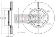 19-2433 Brzdový kotúč MAXGEAR