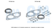 FK70414 Montáżna sada pre výfukovú trubku BM CATALYSTS