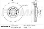 BD-2616 Brzdový kotúč Premium Black High Carbon + FREMAX