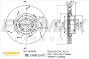 BD-3368 Brzdový kotúč Premium Black High Carbon + FREMAX