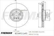 BD-3492 Brzdový kotúč Premium Black High Carbon + FREMAX