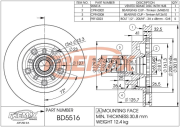 BD-5516-KT Brzdový kotúč Premium Black High Carbon + FREMAX