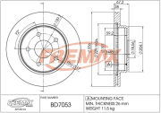 BD-7053 Brzdový kotúč Premium Black High Carbon + FREMAX