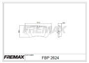 FBP-2624 Sada brzdových platničiek kotúčovej brzdy FREMAX