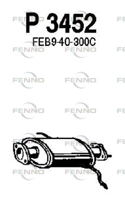 P3452 Predný tlmič výfuku FENNO