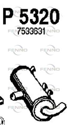 P5320 Stredný tlmič výfuku FENNO