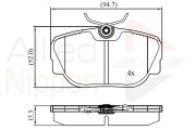 ADB01093 Sada brzdových platničiek kotúčovej brzdy ANL Braking COMLINE