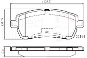 ADB02361 Sada brzdových platničiek kotúčovej brzdy ANL Braking COMLINE