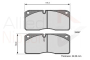 ADB06107 Sada brzdových platničiek kotúčovej brzdy ANL Braking COMLINE