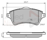 ADB0873 Sada brzdových platničiek kotúčovej brzdy ANL Braking COMLINE