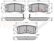 ADB31580 Sada brzdových platničiek kotúčovej brzdy ANL Braking COMLINE