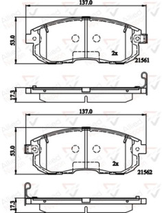 ADB32202 Sada brzdových platničiek kotúčovej brzdy ANL Braking COMLINE