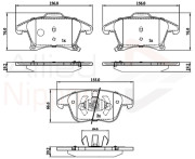 ADB32286 Sada brzdových platničiek kotúčovej brzdy ANL Braking COMLINE