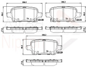 ADB32307 Sada brzdových platničiek kotúčovej brzdy ANL Braking COMLINE